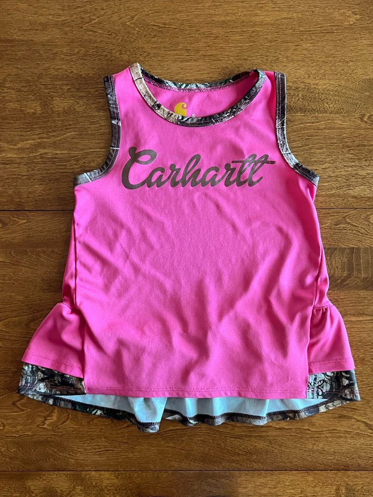 Carhartt Pink And Camo Peplum Tank Top 5